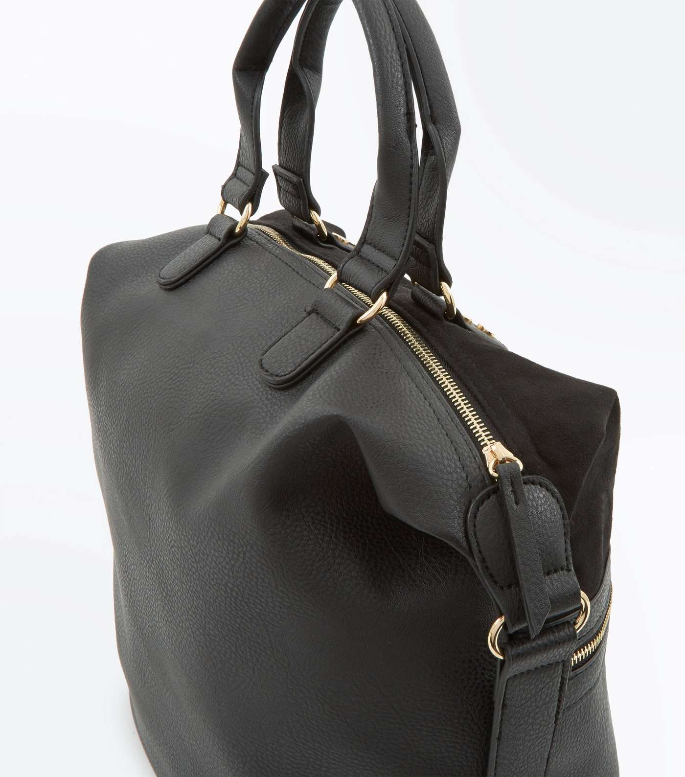 Black Slouchy Bowler Bag Image 6