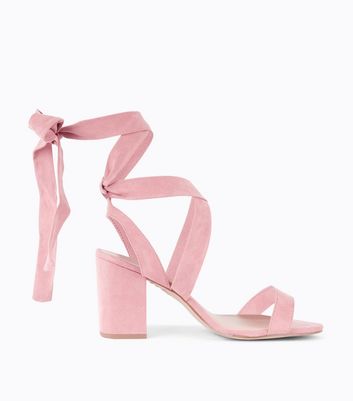pink pointed heels with ankle strap