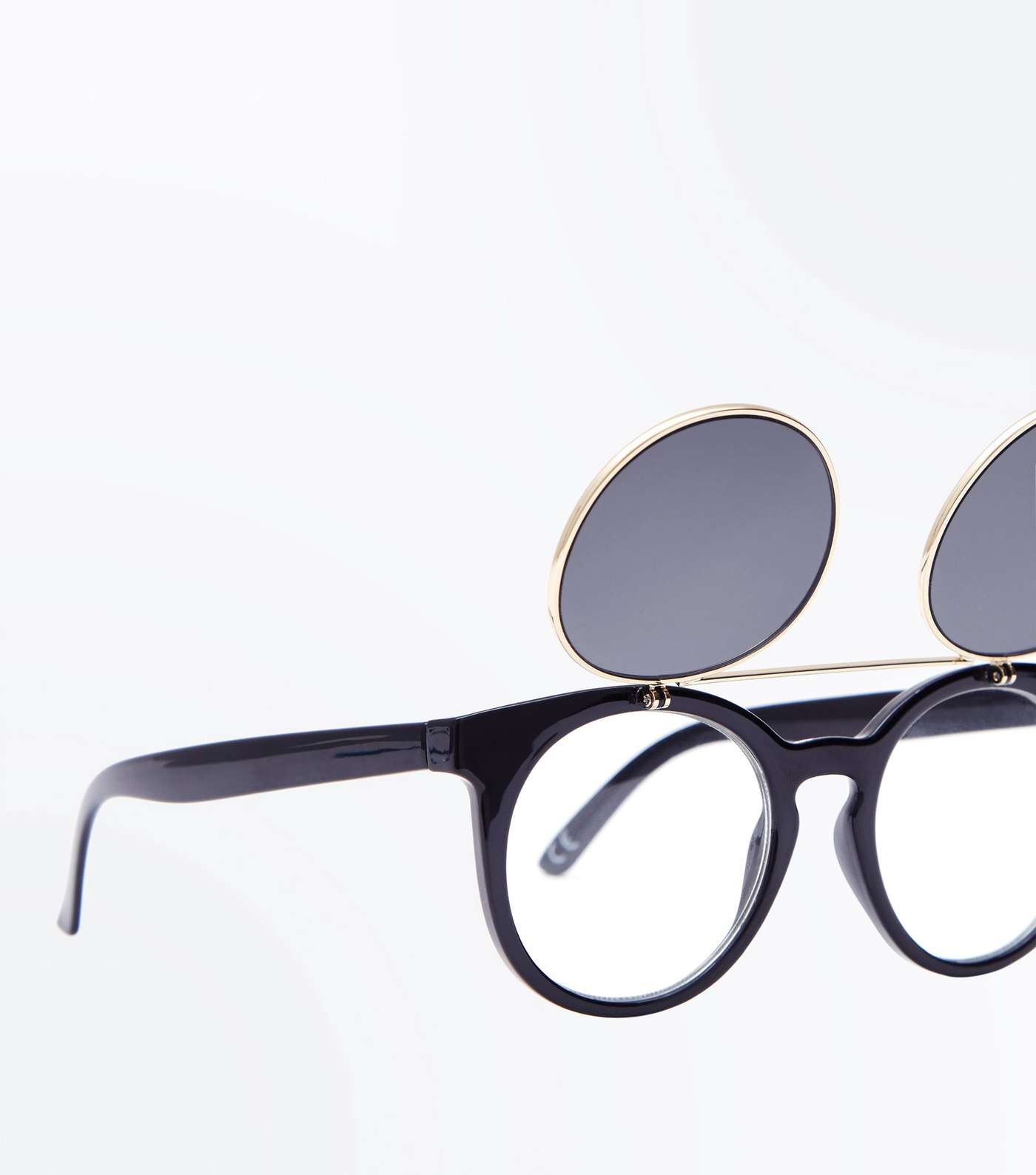 Black Flip Top Sunglasses Image 4