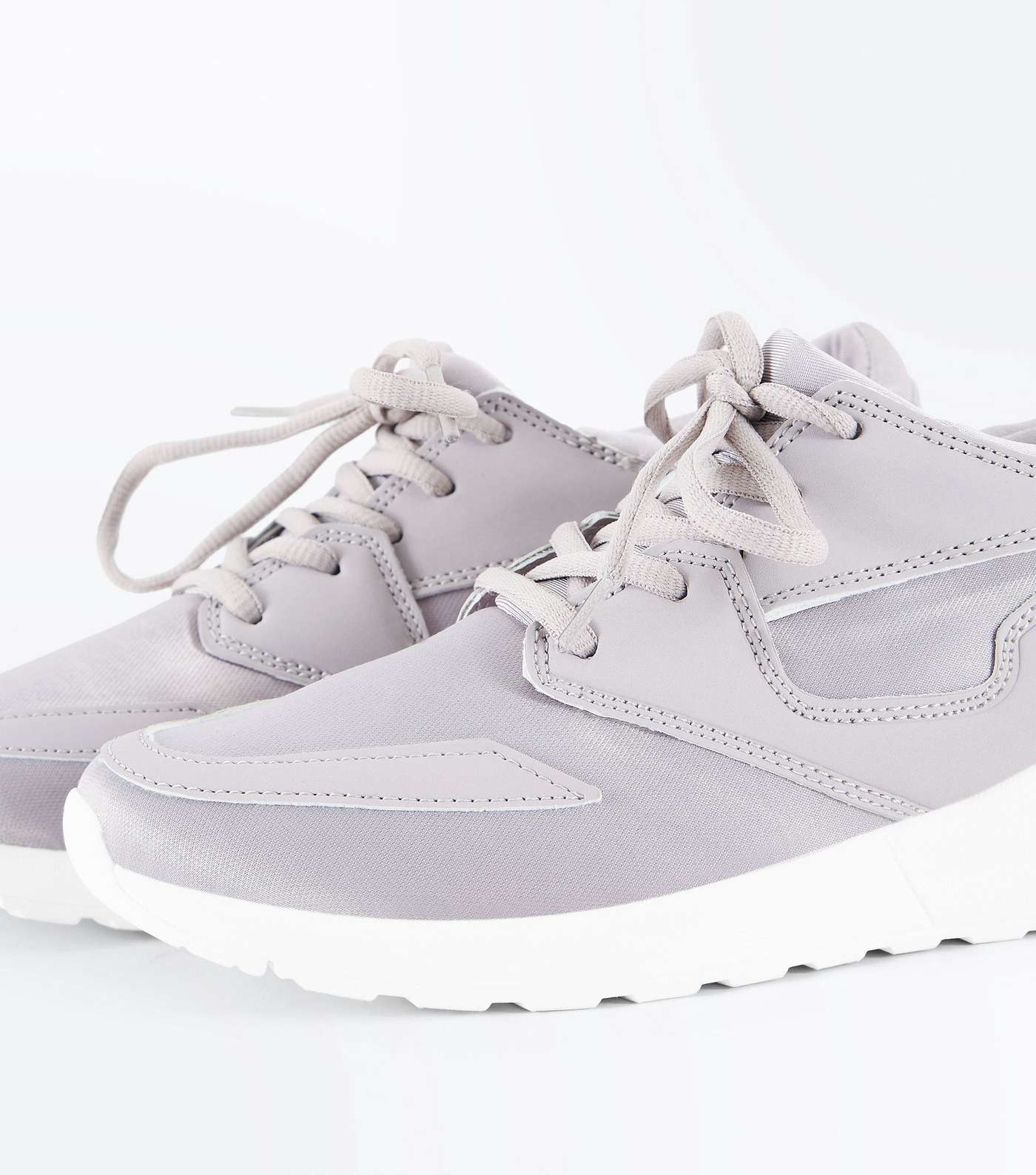 Lilac Panelled Chunky Sole Trainers Image 4