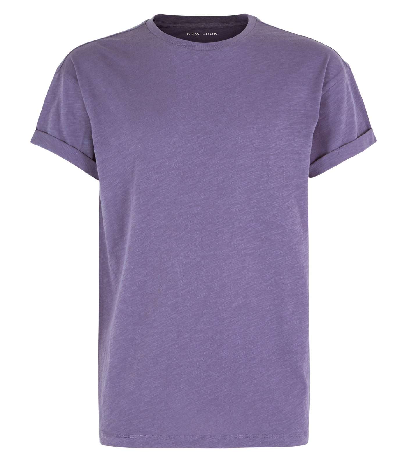 Purple Rolled Sleeve T-Shirt Image 4