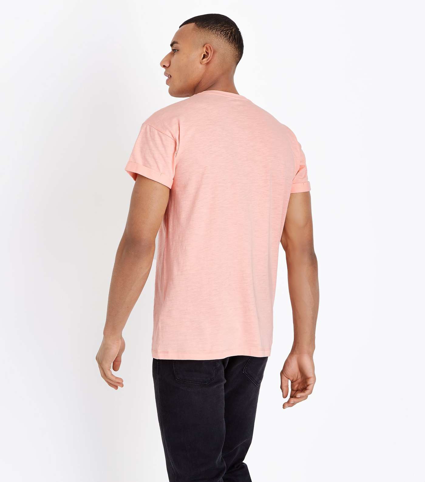 Coral Rolled Sleeve T-Shirt Image 3