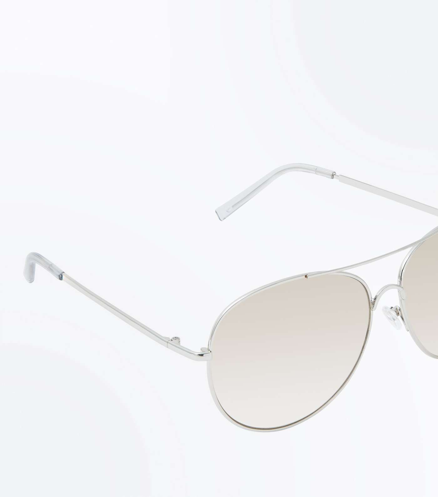 Silver Mirror Lens Aviator Style Sunglasses Image 5
