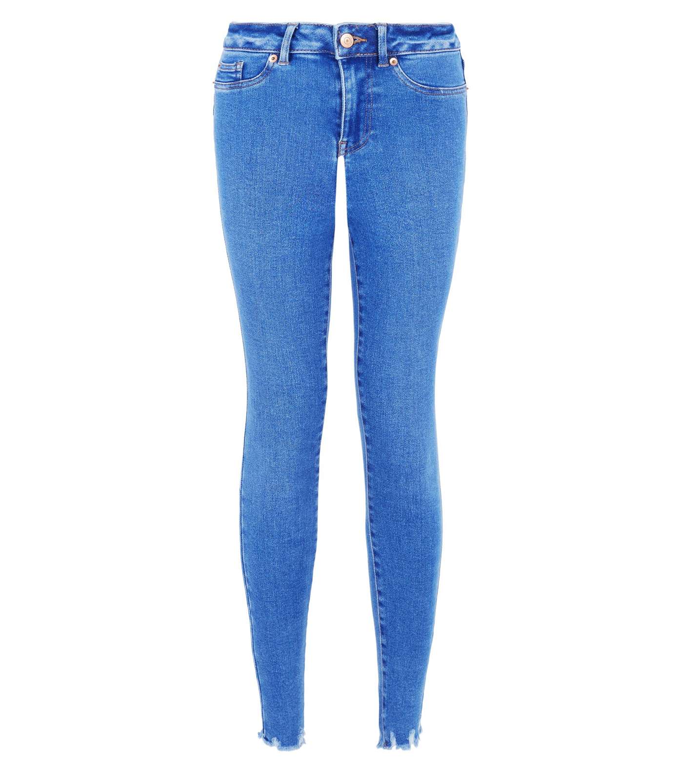 Bright Blue High Waist Super Skinny Hallie Jeans Image 4