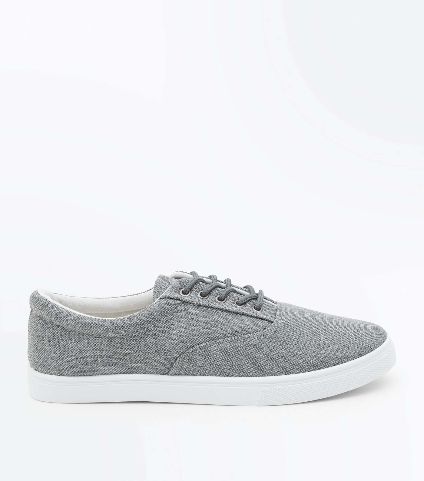 Grey Lace Up Trainers
