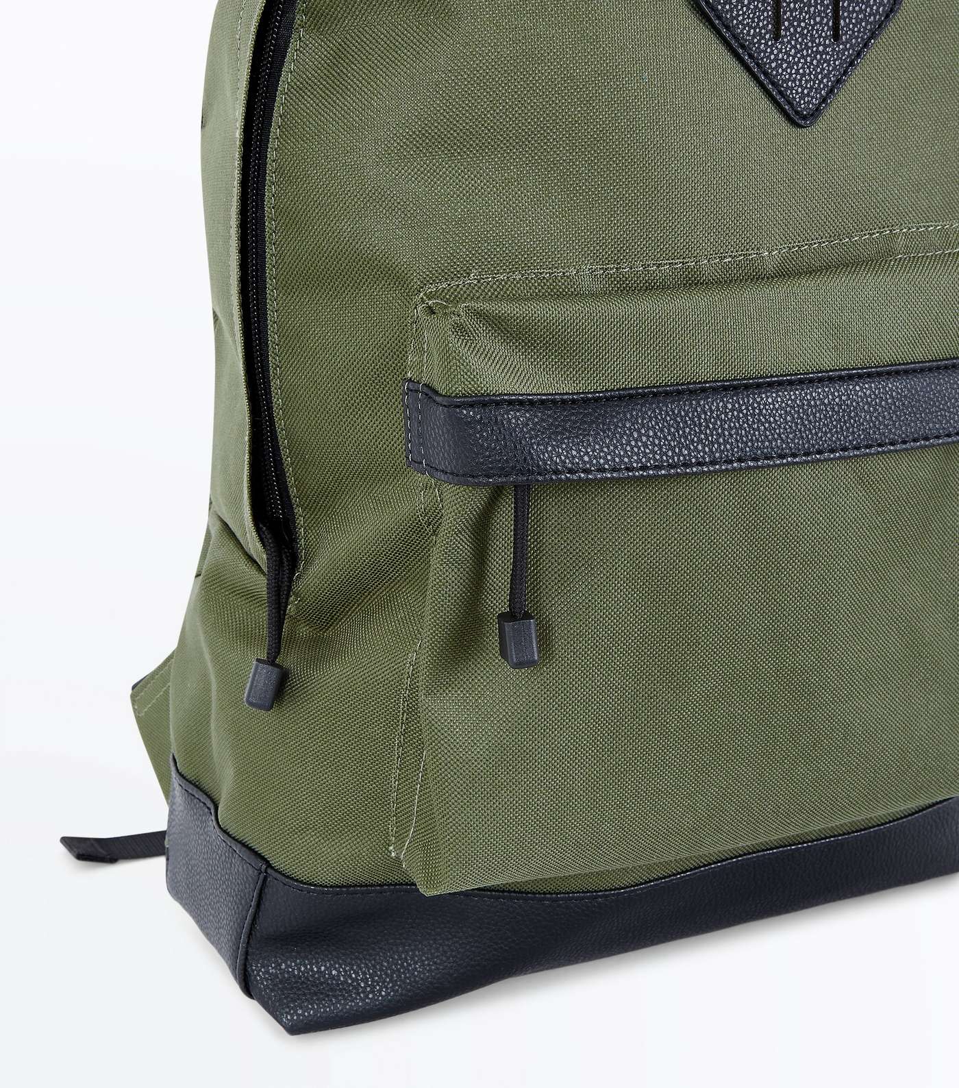 Khaki Handle Top Backpack Image 3
