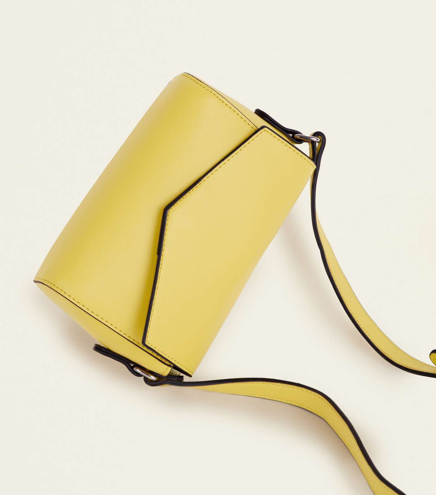 Yellow Leather-Look Envelope Cross Body Bag Image 3