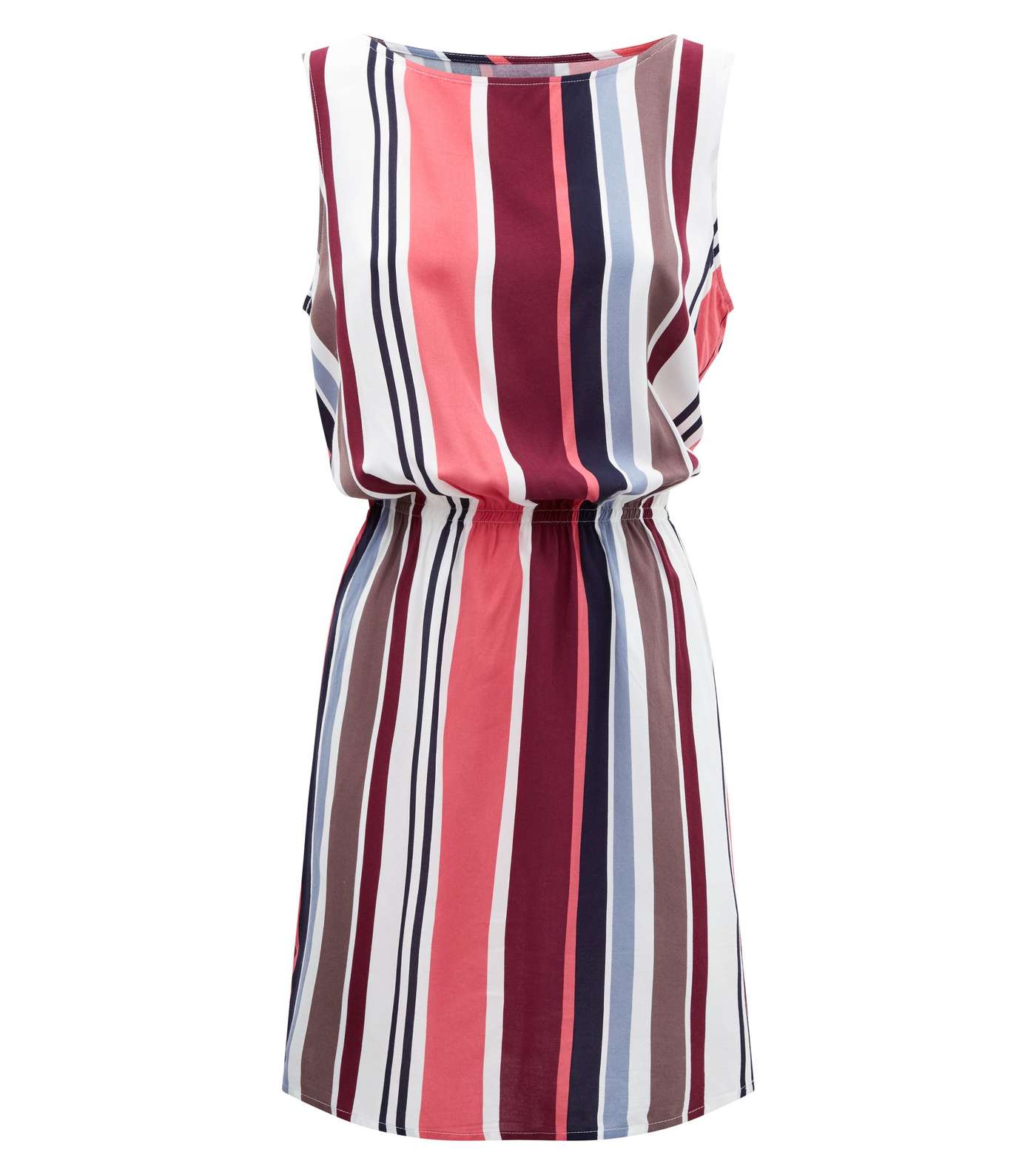 JDY White Contrast Stripe Mini Dress Image 4