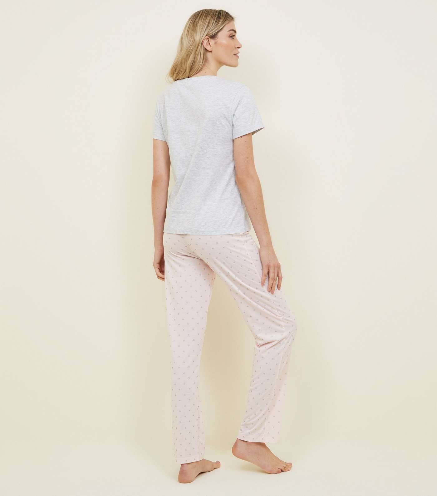 Mid Pink Heart Joggers Jersey Pyjama Set  Image 2
