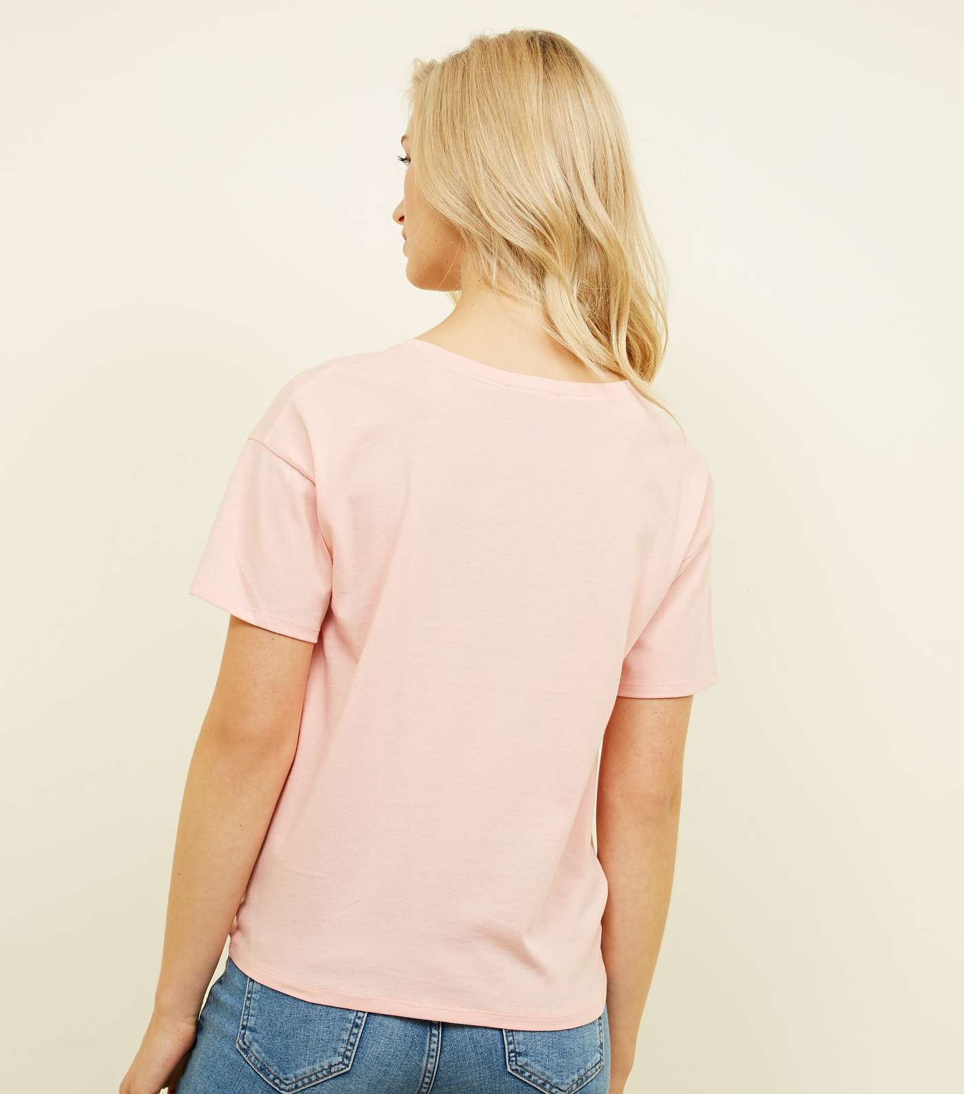 Coral Tie Front T-Shirt Image 3