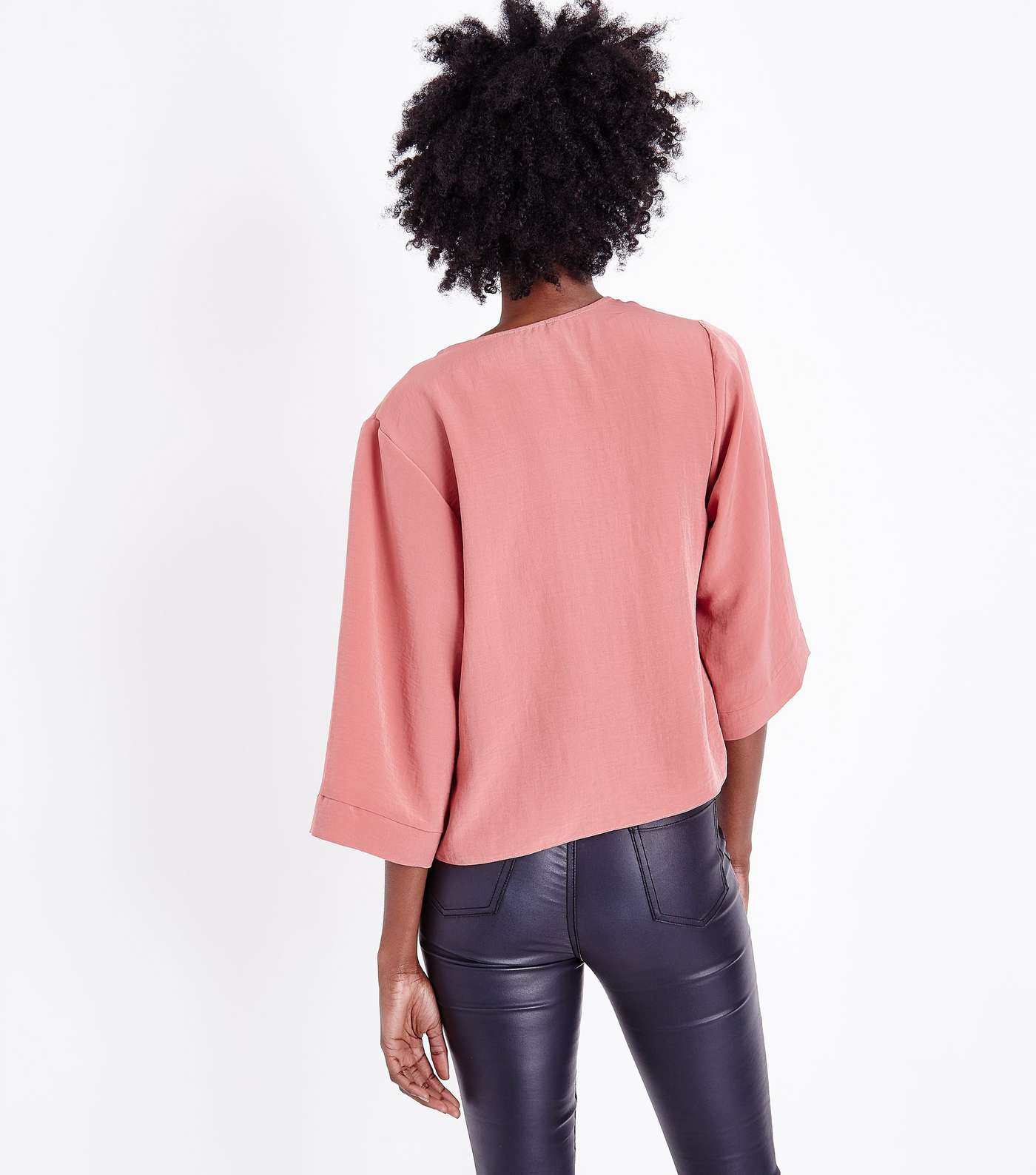Mid Pink Wrap Front Top Image 3