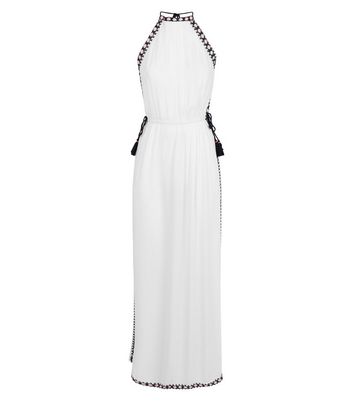 white halter neck dress uk