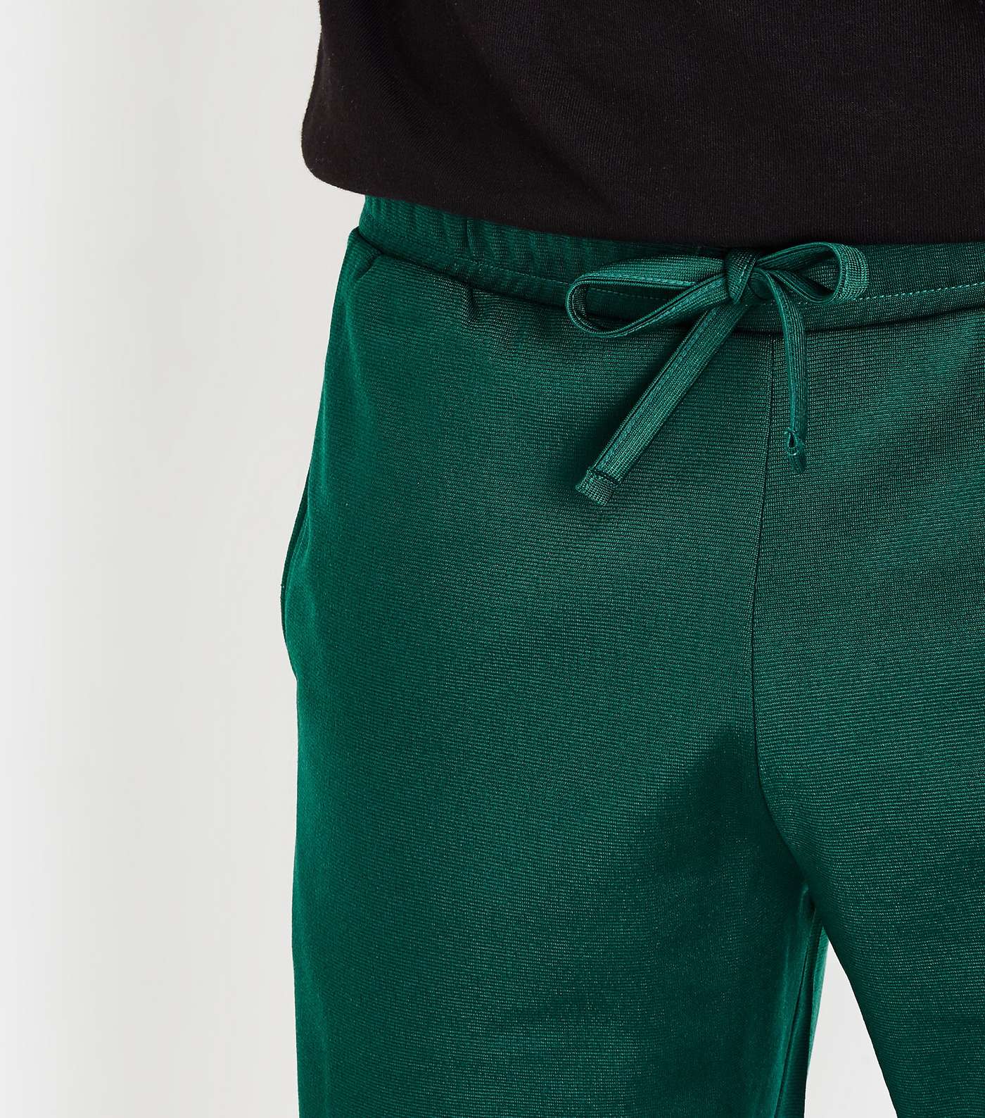 Dark Green Side Stripe Tricot Shorts Image 5