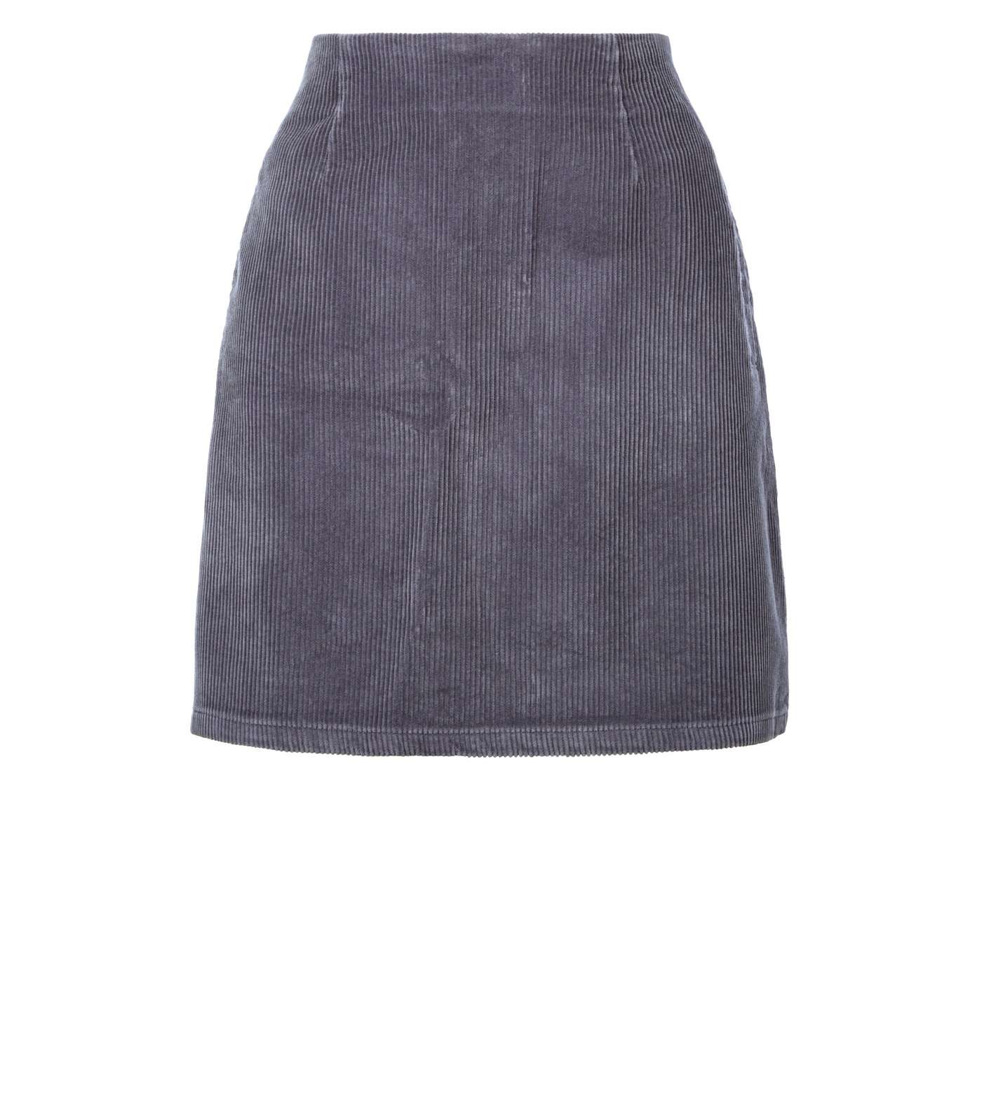 Grey Corduroy A-Line Mini Skirt Image 4