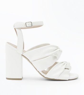 white knot sandals