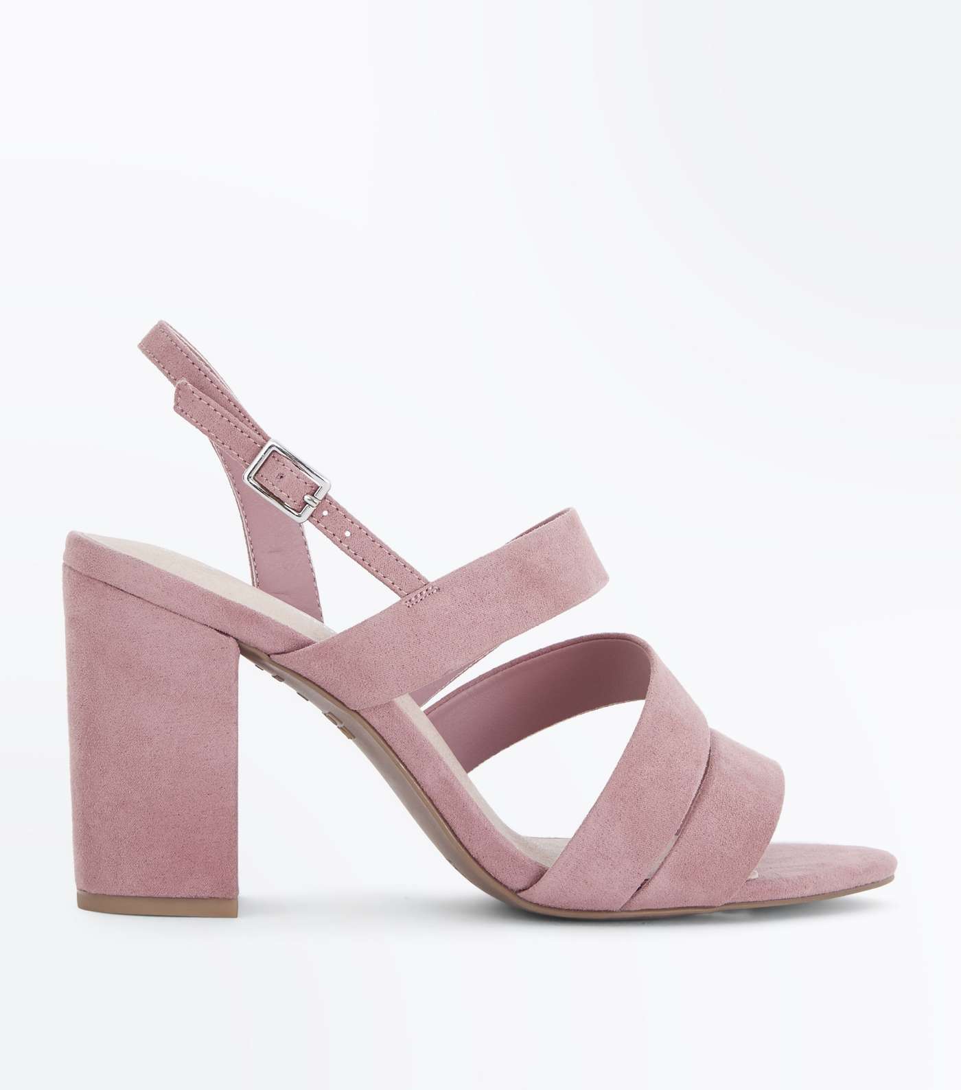 Wide Fit Pink Comfort Flex Asymmetric Strap Sandals