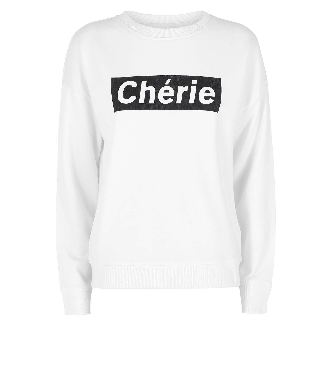 White Cherie Box Print Sweatshirt Image 4
