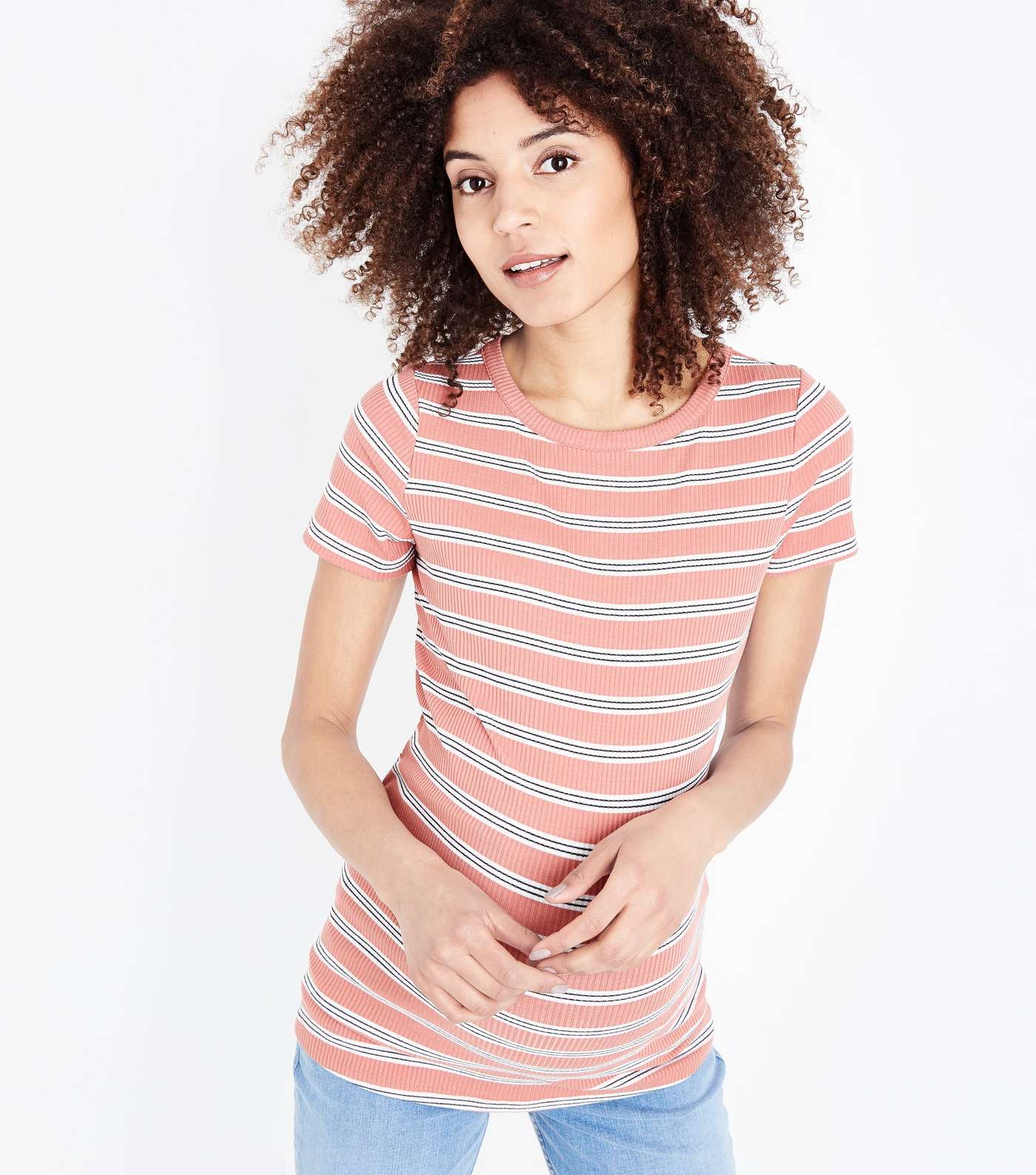 Maternity Rust Stripe Short Sleeve T-Shirt