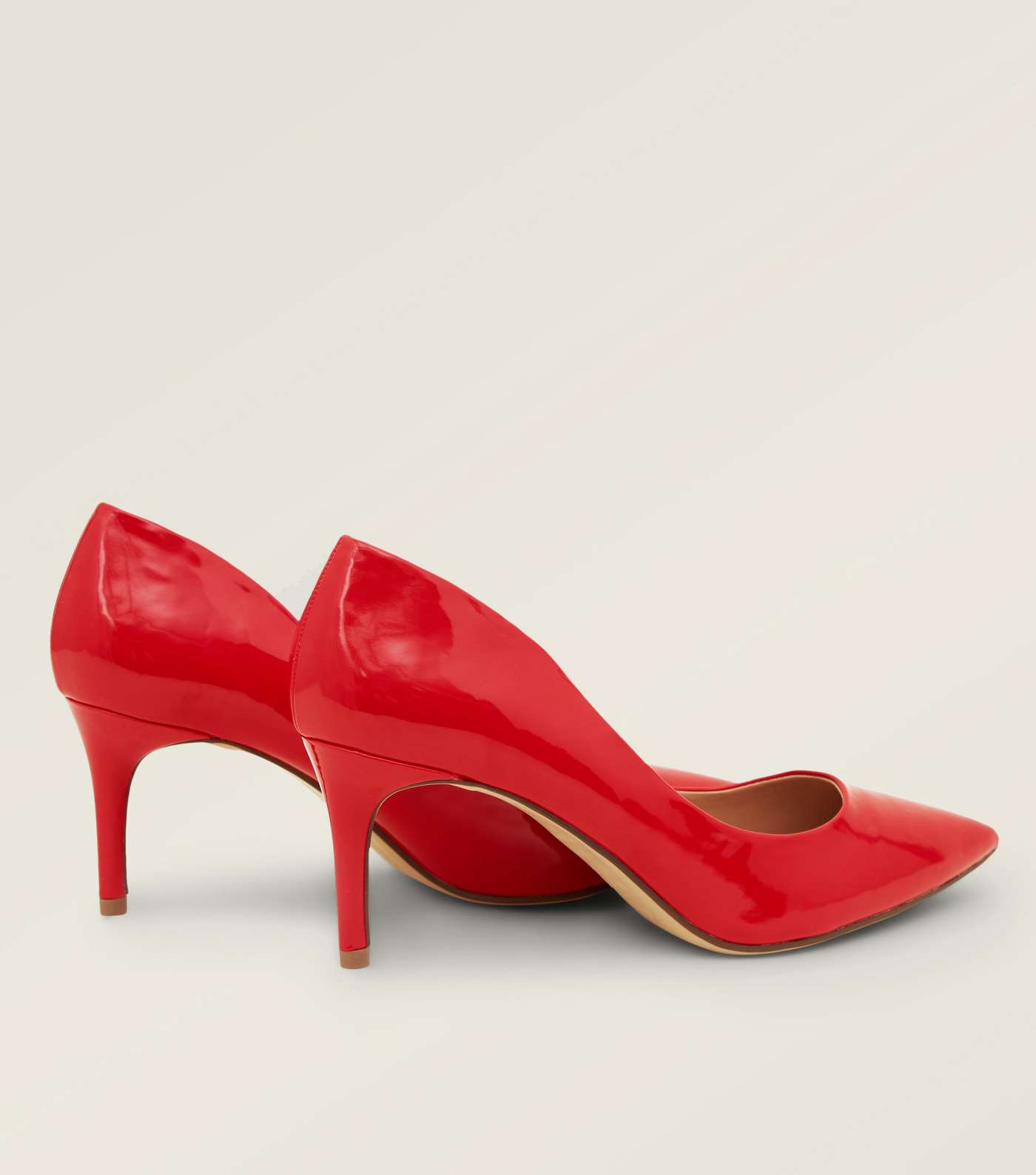 Red Patent Pointed Courts Image 4