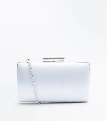 pastel blue clutch bag