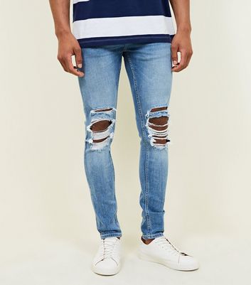 new look blue ripped jeans