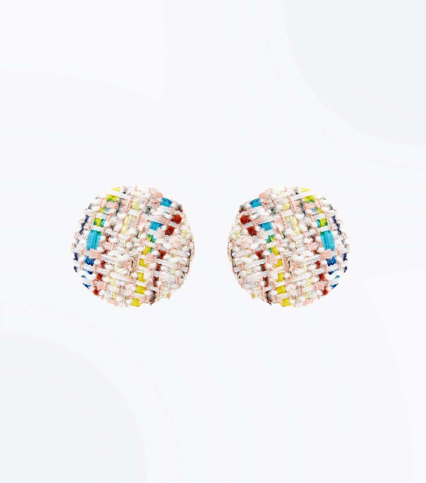 Multi Coloured Boucle Stud Earring