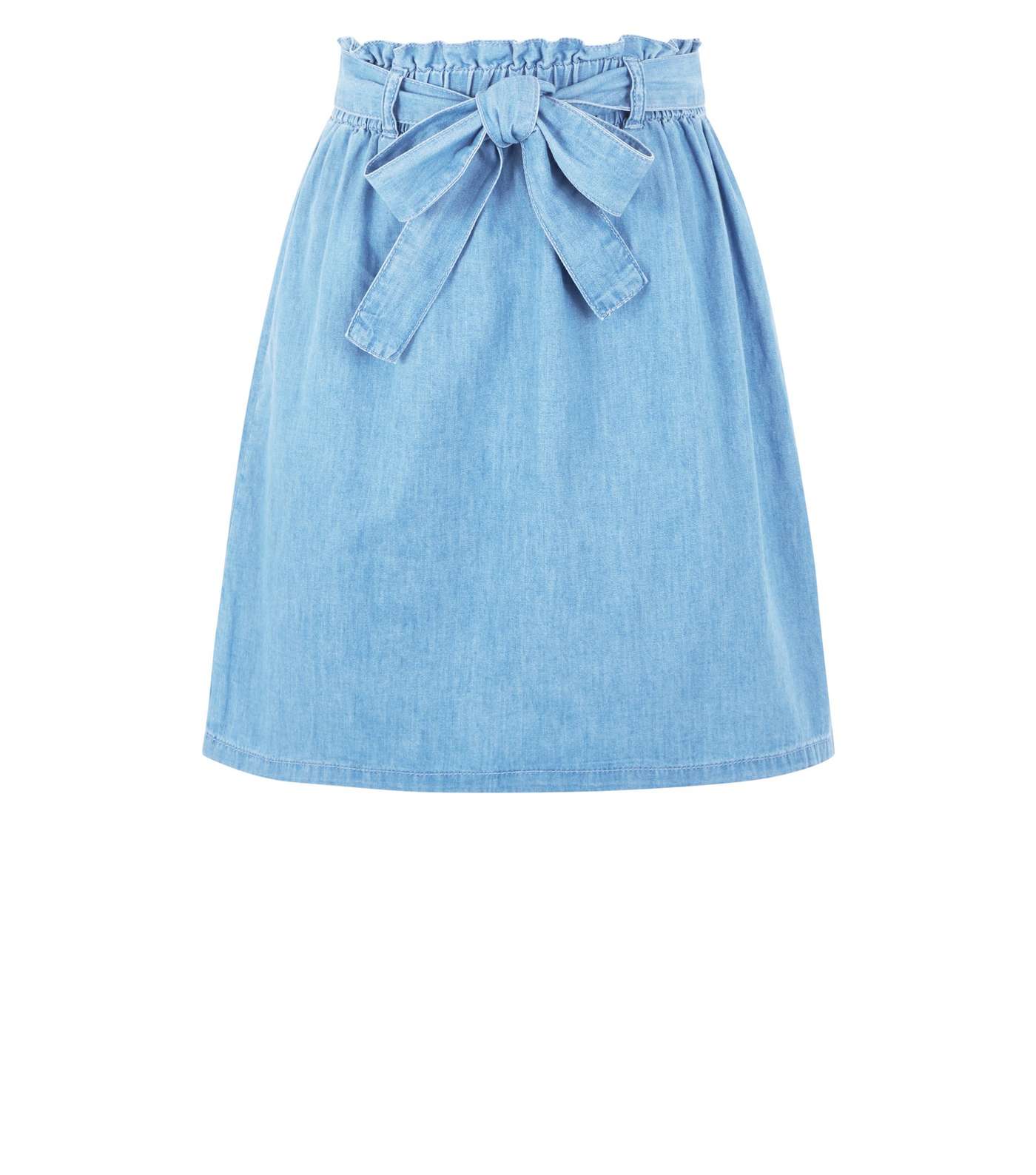 Blue Denim Paperbag Skirt Image 4
