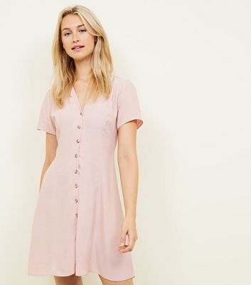 pale pink tea dress