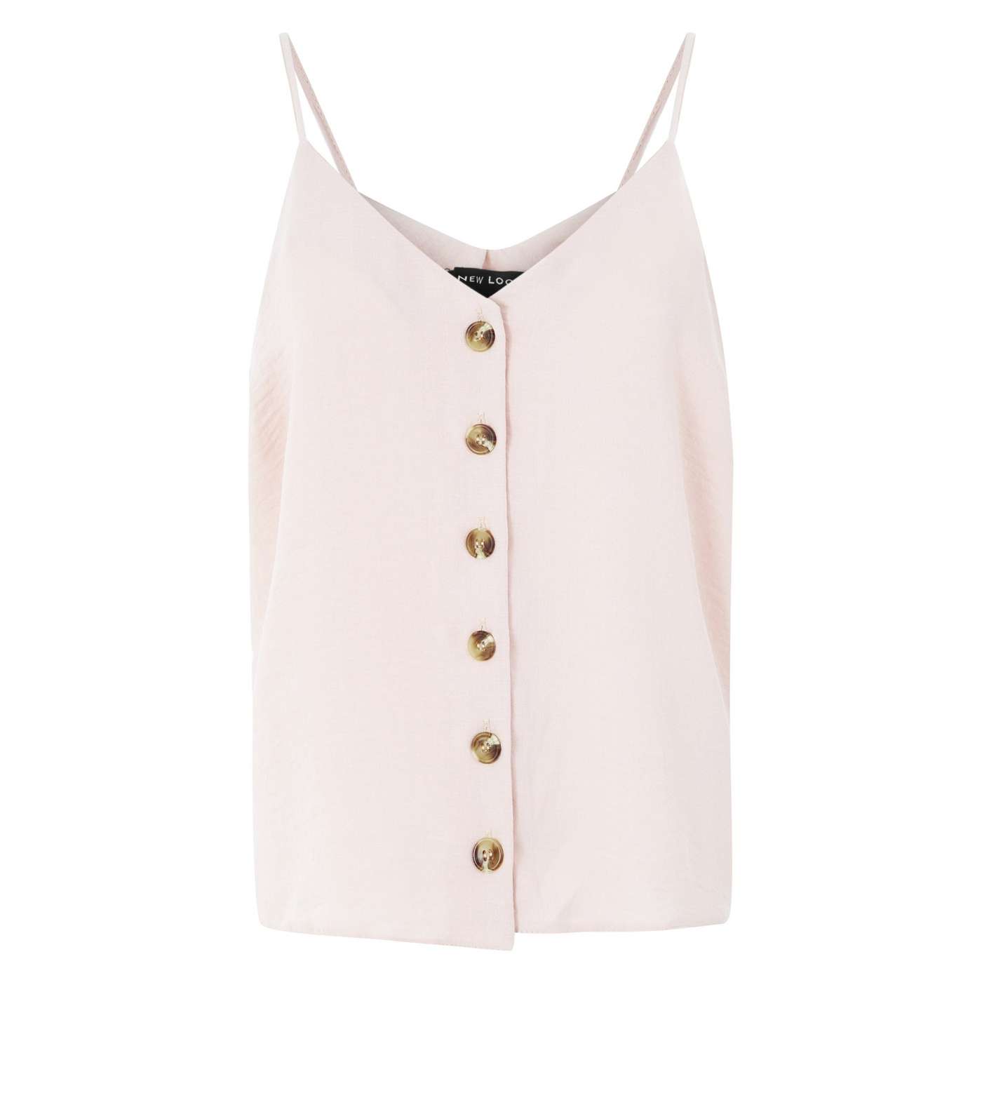 Pale Pink Button Front Cami Image 4