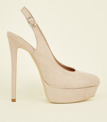 nude platform slingbacks