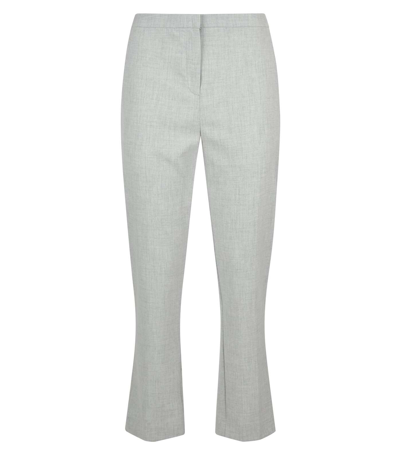 Pale Grey Marl Tapered Trousers Image 4