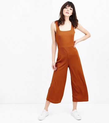 new look rust jumpsuit
