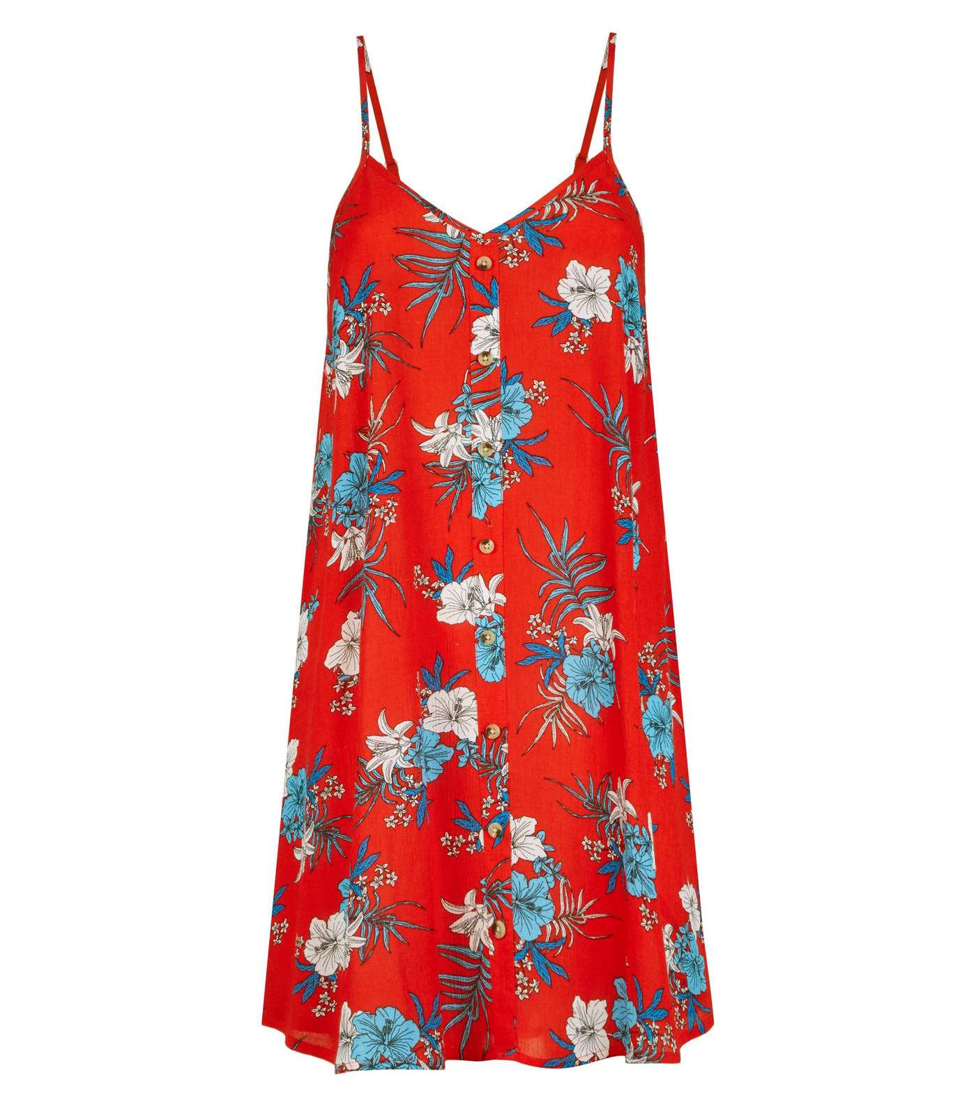 Red Floral Beach Swing Dress  Image 4