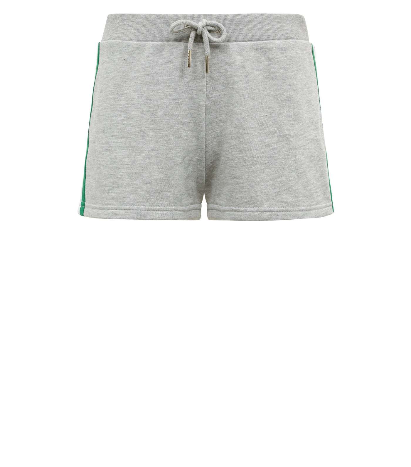 Grey Marl Side Stripe Jersey Shorts Image 4