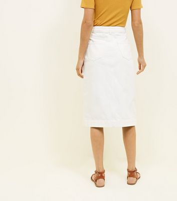new look denim midi skirt