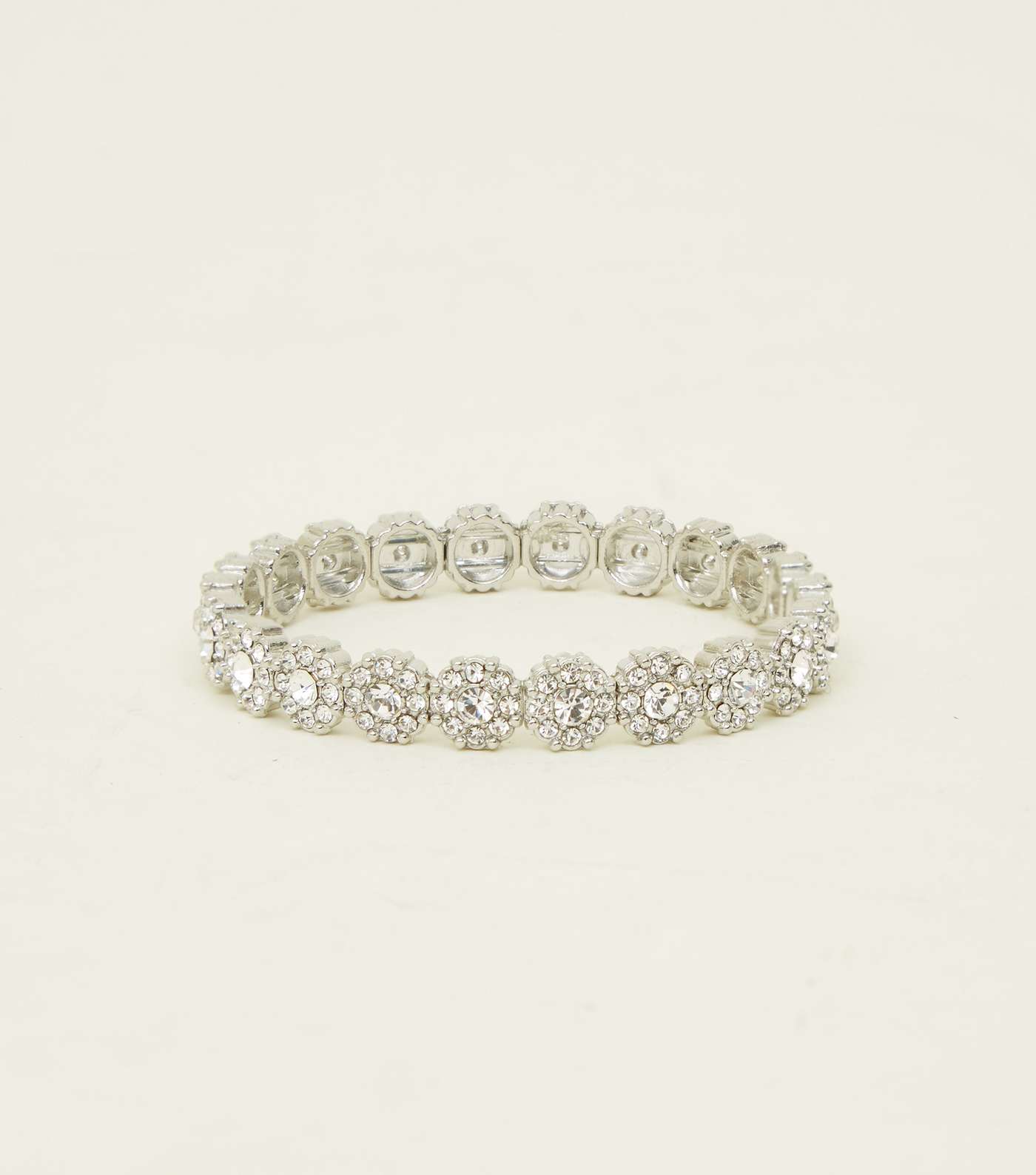 Silver Diamanté Stretch Bracelet