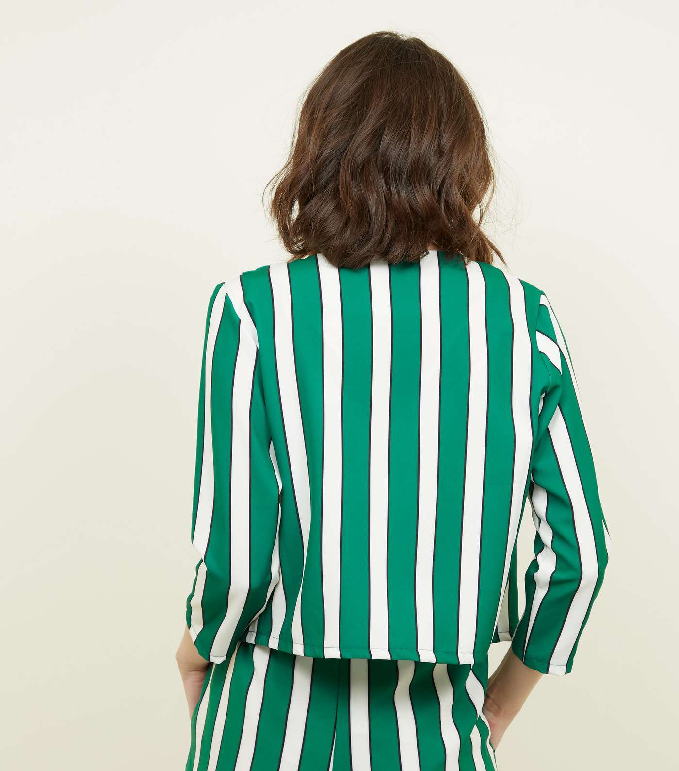 Cameo Rose Green Stripe Blazer  Image 3