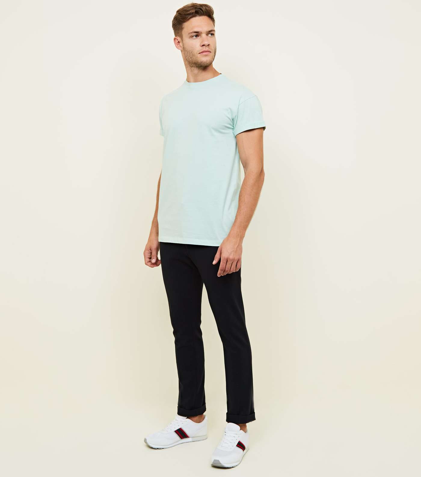 Light Green Rolled Sleeve T-Shirt Image 2