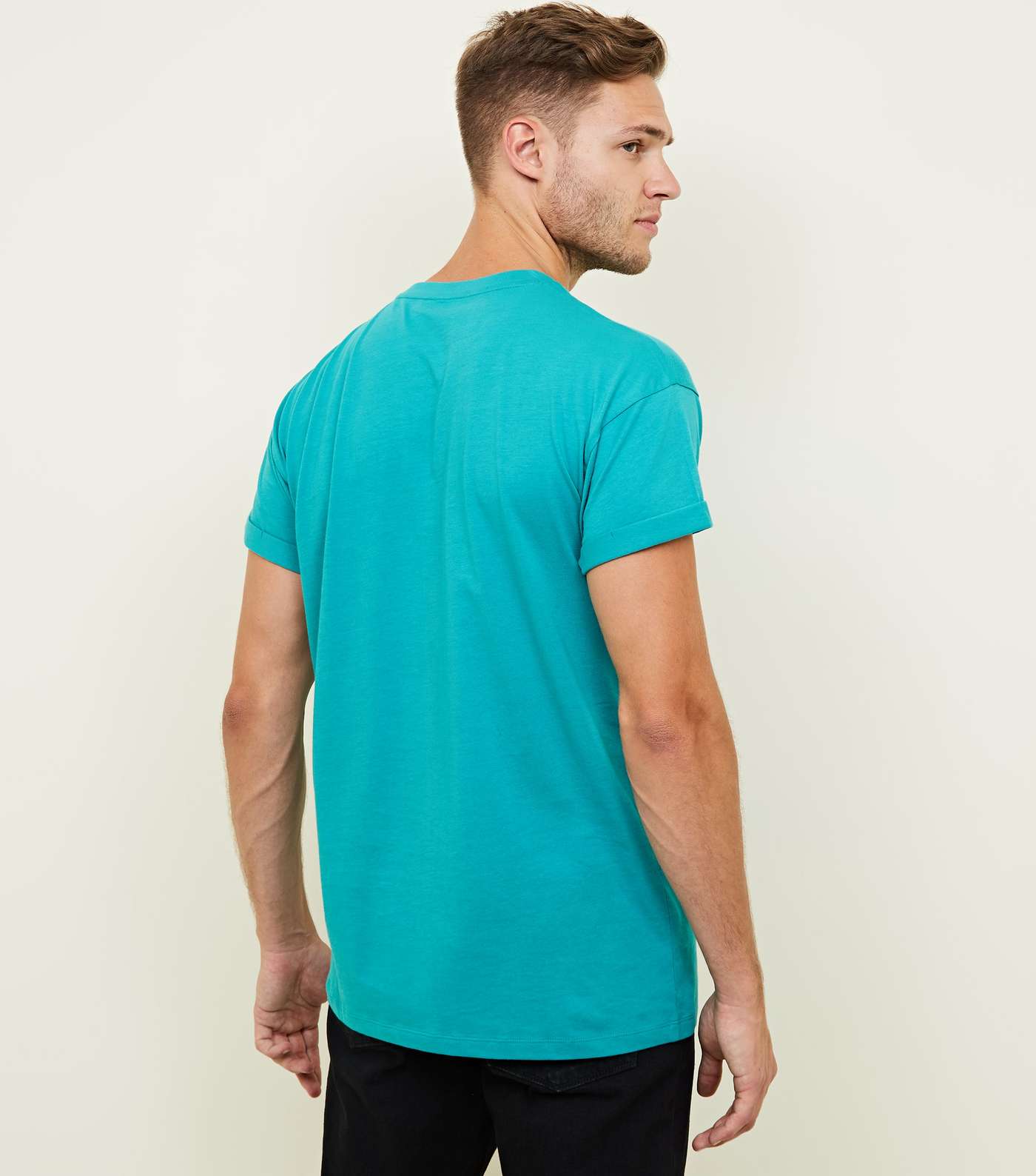 Mint Green Rolled Sleeve T-Shirt Image 3