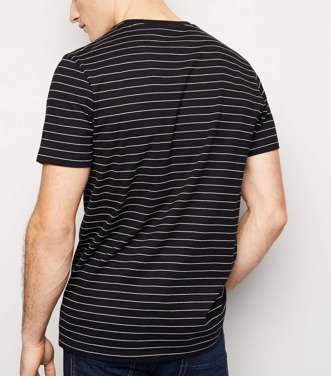 Black Stripe Short Sleeve T-Shirt Image 3