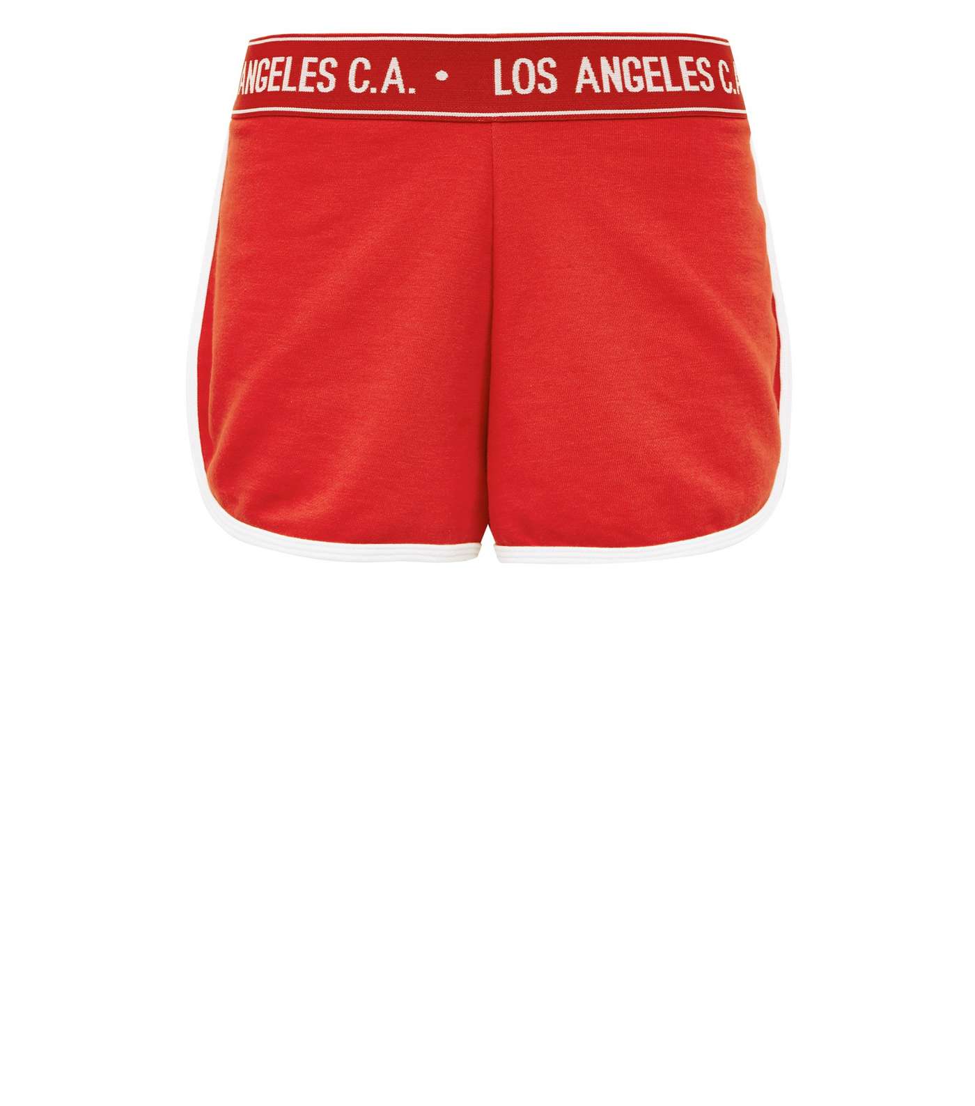 Red Los Angeles Waistband Runner Shorts Image 4