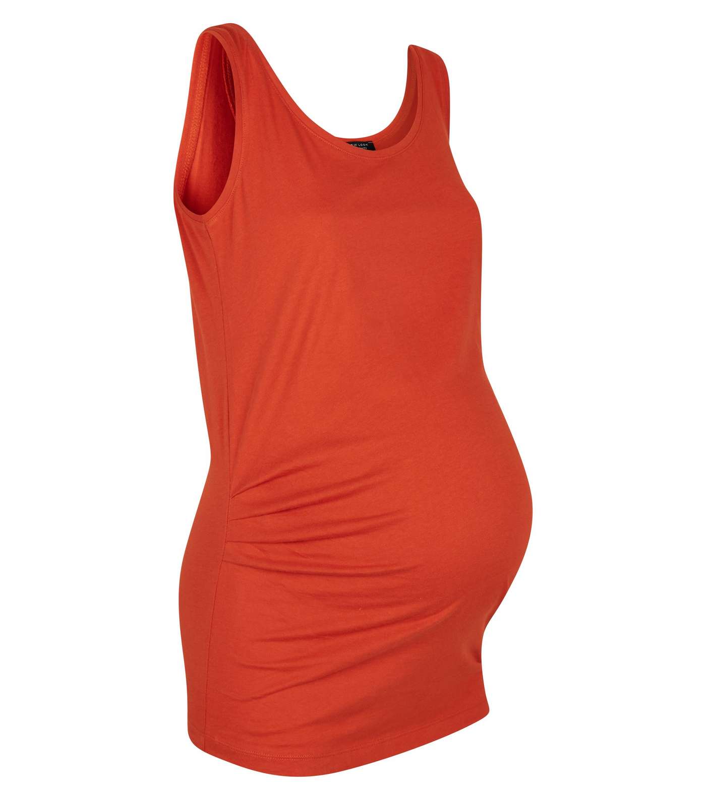 Maternity Orange Scoop Neck Vest Top Image 4