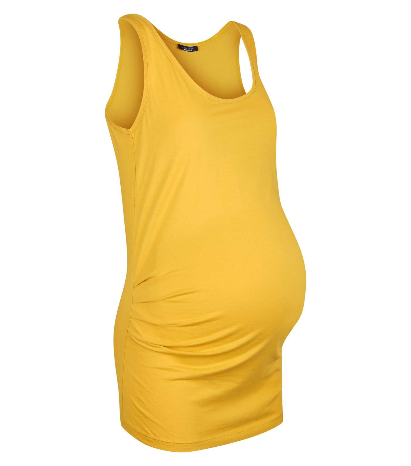 Maternity Yellow Scoop Neck Vest Top Image 4