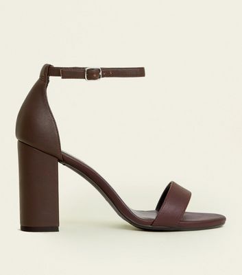 brown block heels wide fit