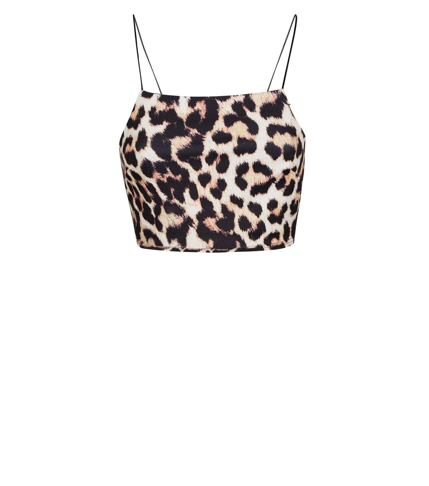 Brown Leopard Print Cropped Cami Image 4