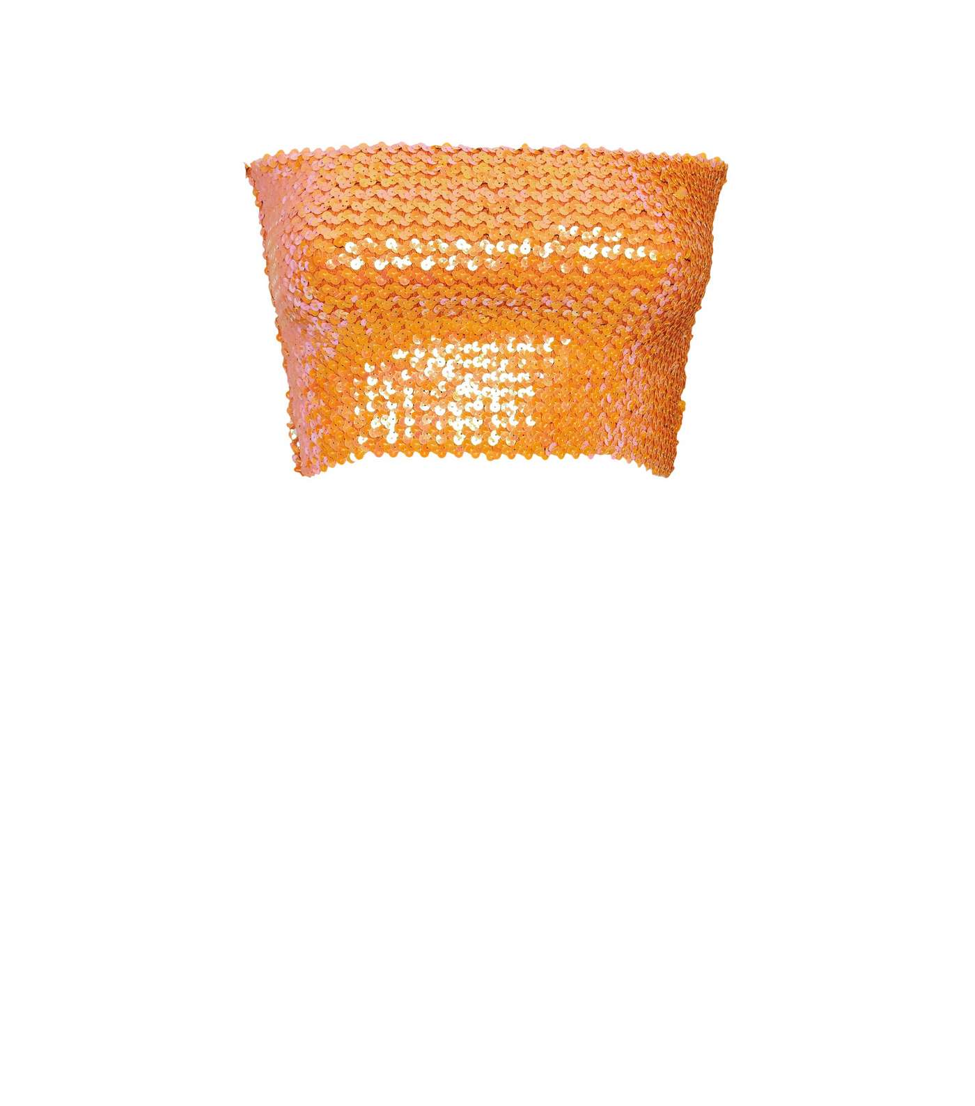 Orange Sequin Bandeau Image 4