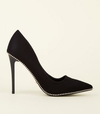 new look black shoes heels