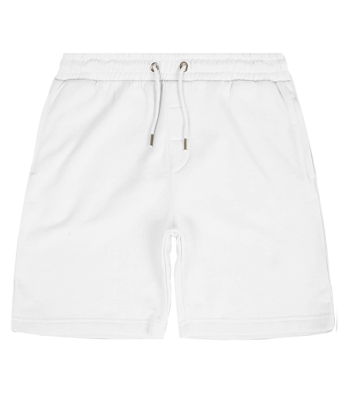 Off White Drawstring Jersey Shorts Image 4