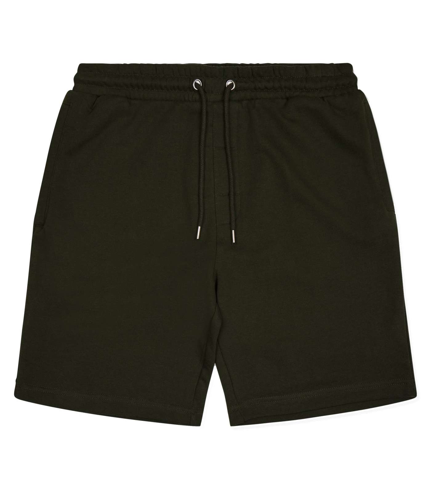 Khaki Drawstring Jersey Shorts Image 4