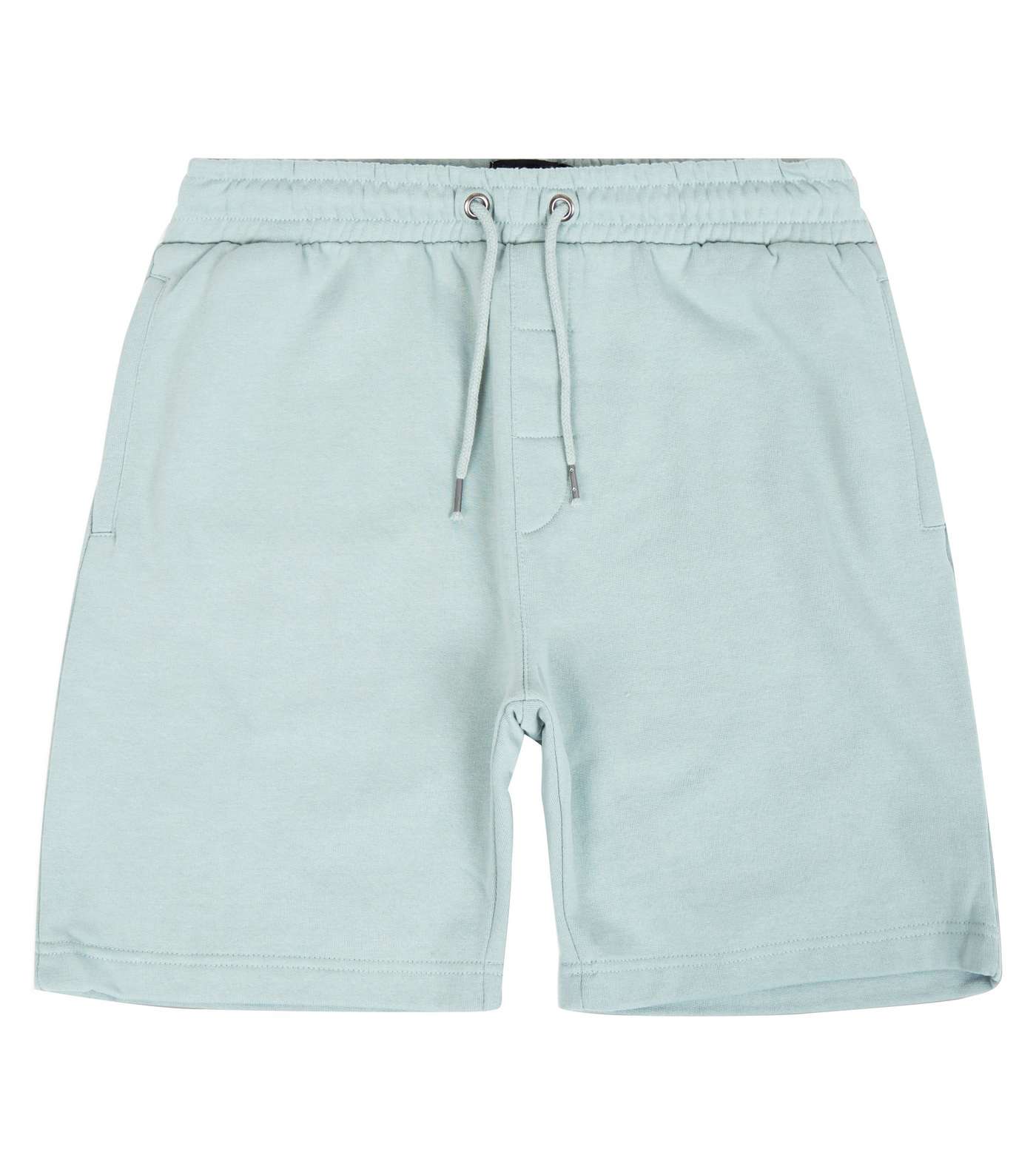 Mint Green Drawstring Jersey Shorts Image 4